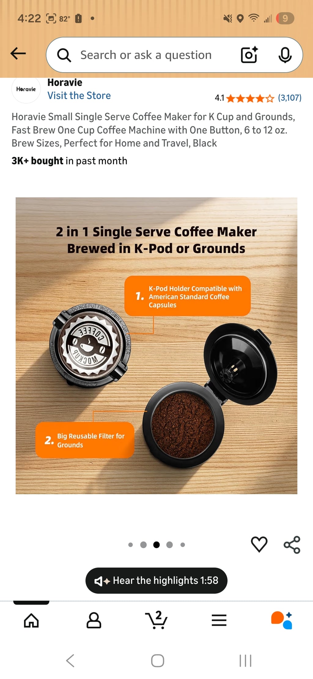 Horatio Single Serve Coffee Maker