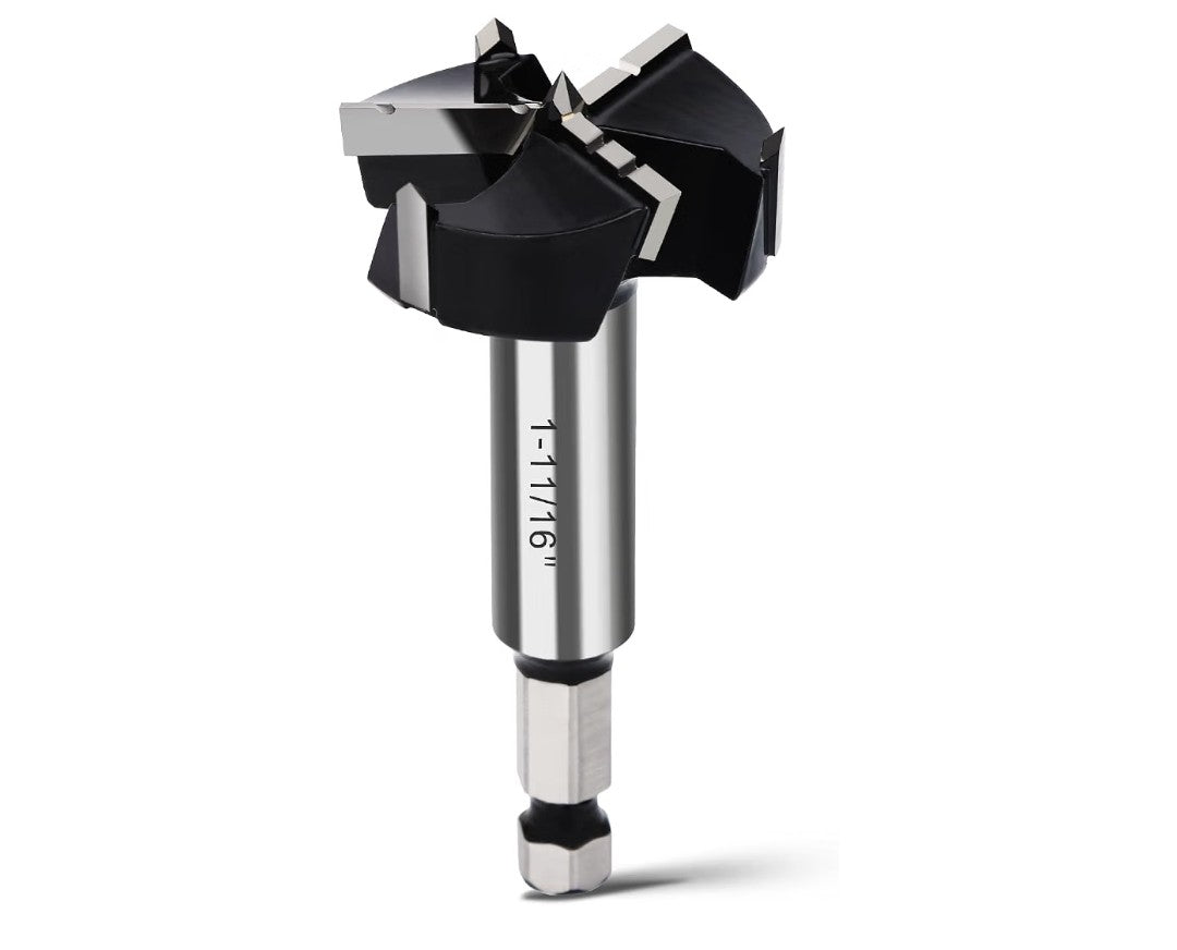 Forstner Drill Bit, 1-11/16" Quick Change Hex Shank