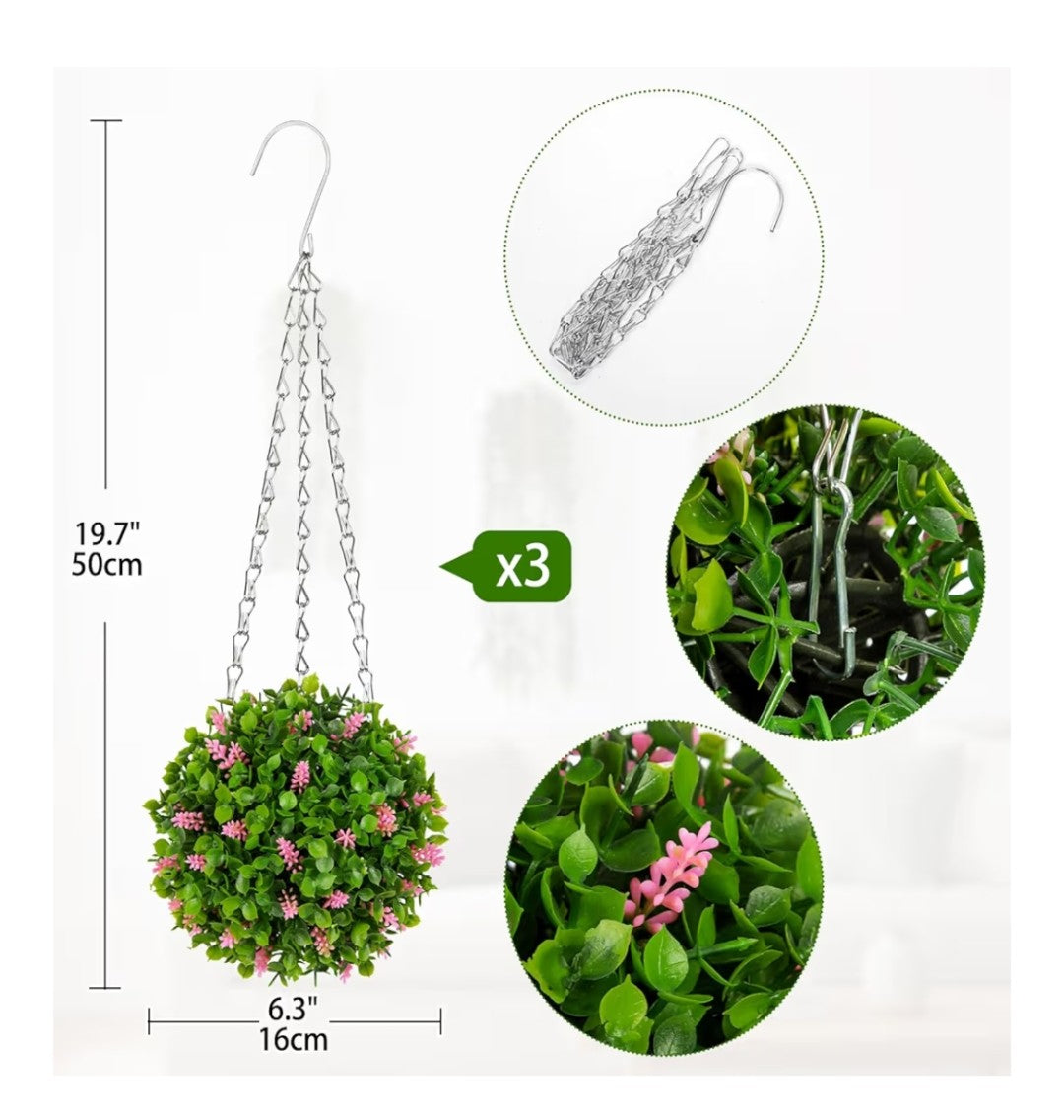 Artificial Hanging Ball Flowers 3pcs