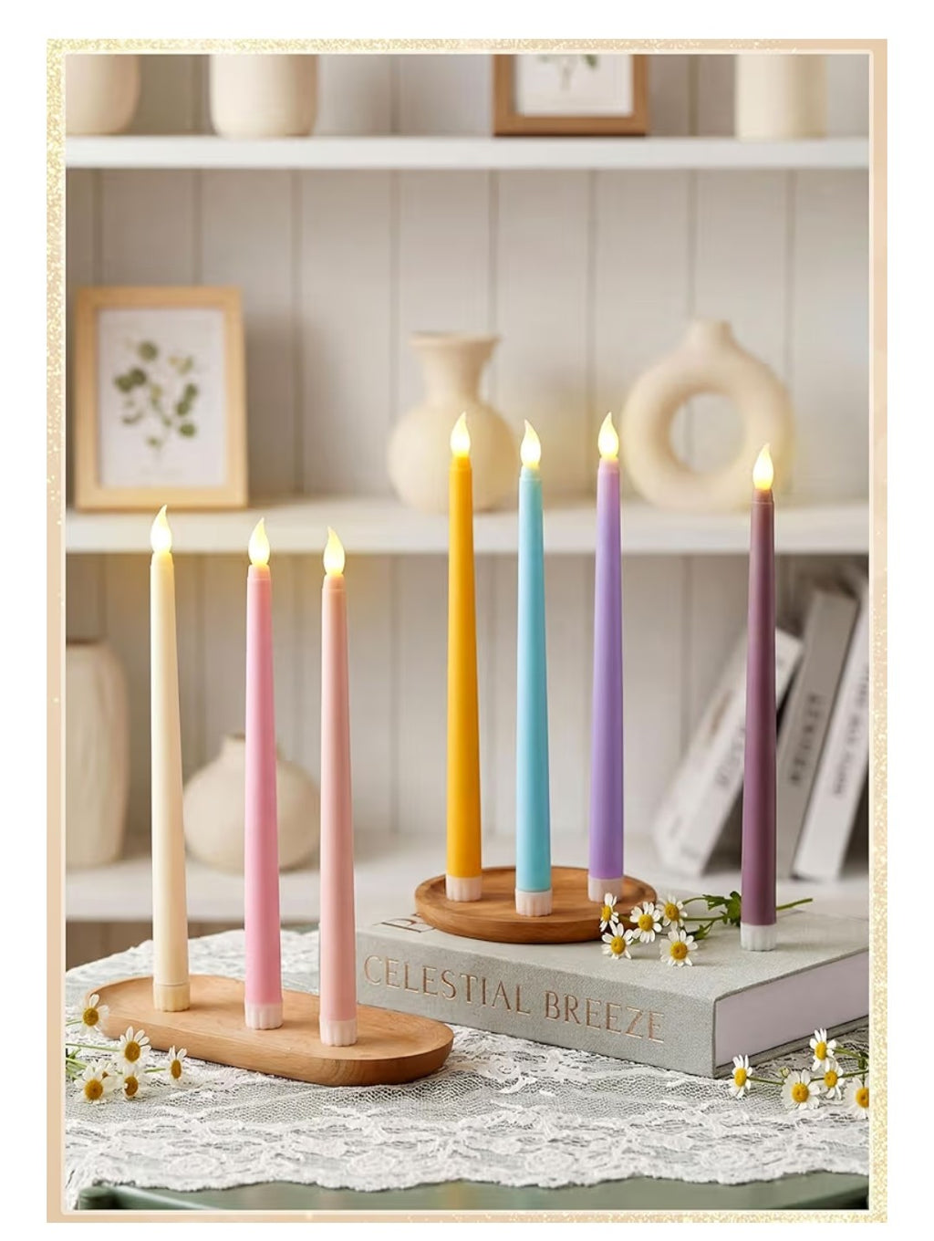Flameless Taper Candles (30pcs)