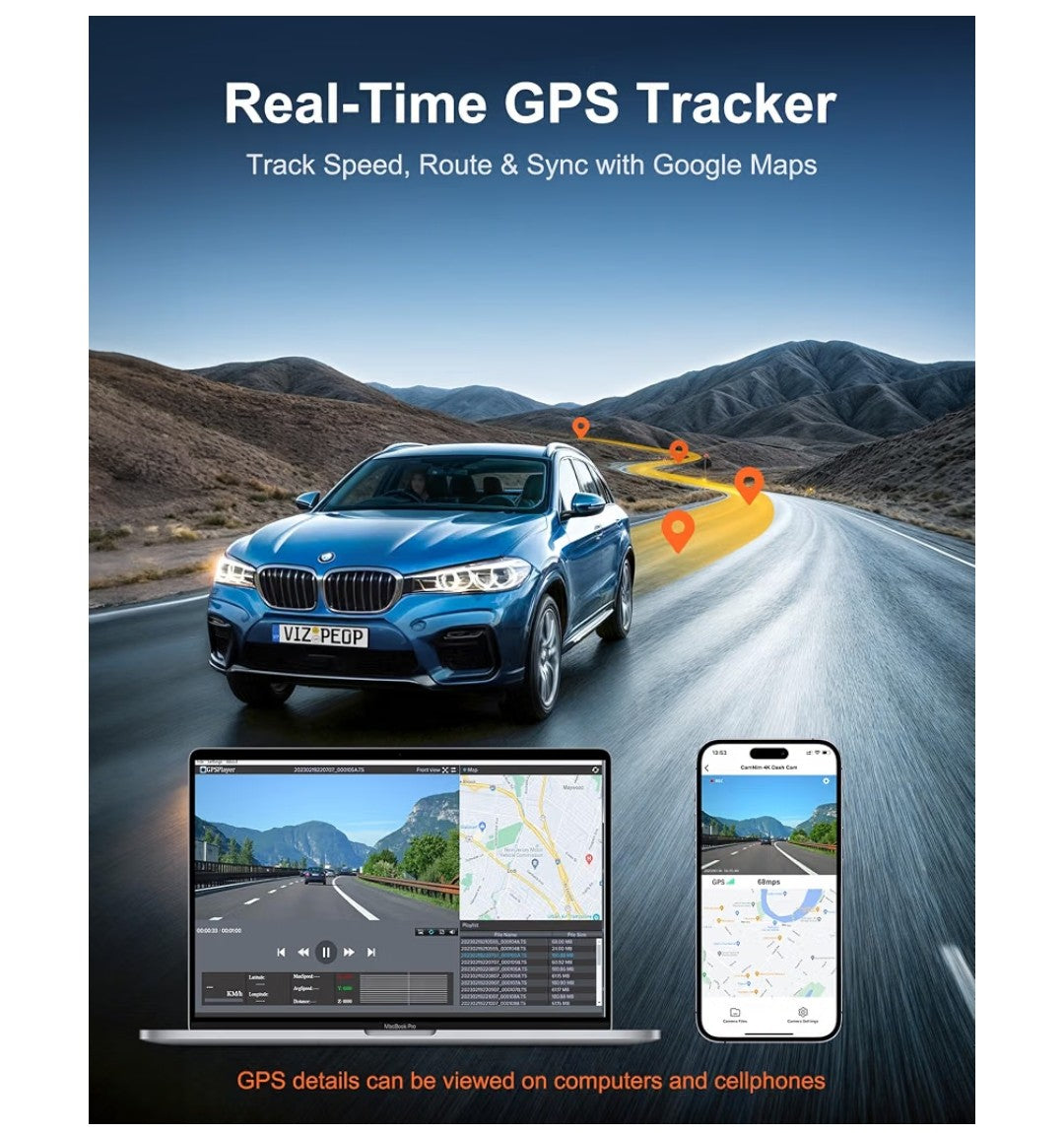 Dual Channel 4K Dash Camera