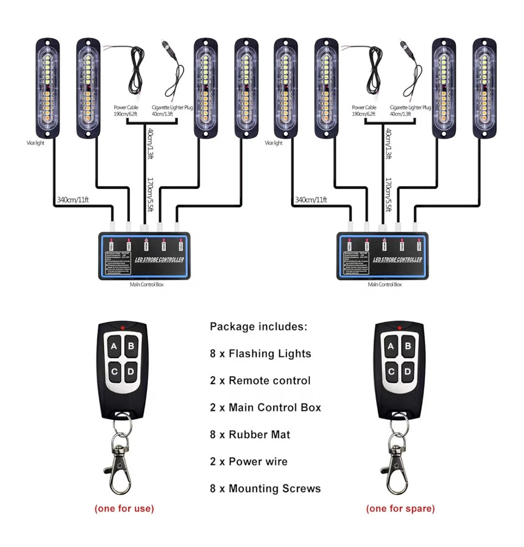 Ease2u Strobe Lights 8 pack
