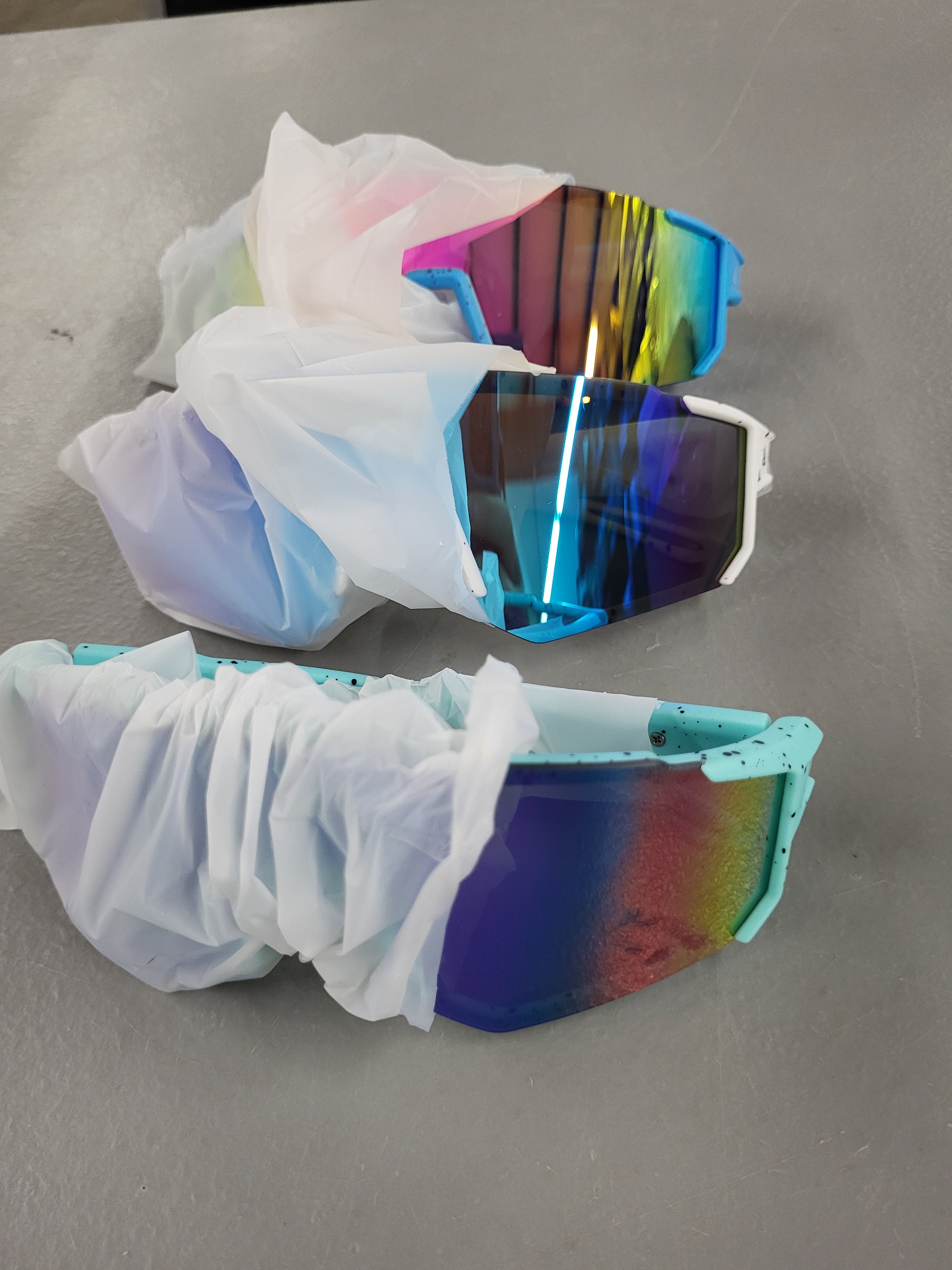 QALLY 3 Pack Kids Sunglasses Youth Baseball Sunglasses for Boys Girls Age 4-14, Cycling Softball Running UV400 Protection Sports