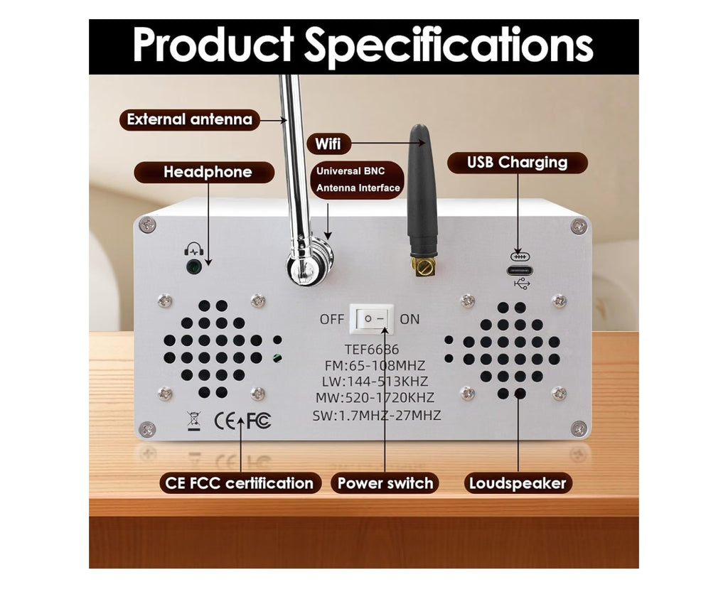 TEF6686 Full‑Band DSP Shortwave Radio with TFT Display.