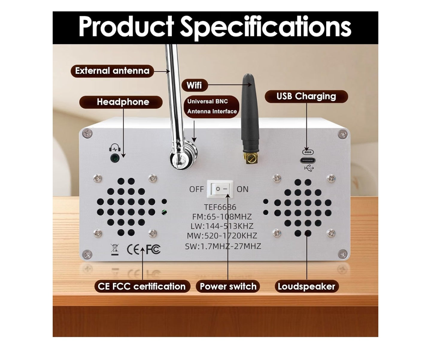 TEF6686 Full‑Band DSP Shortwave Radio with TFT Display.