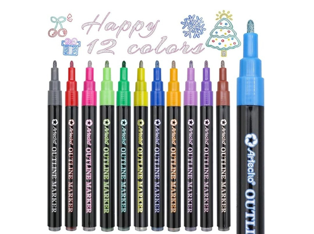 Outline Makers Glitter Colors (12 pack)