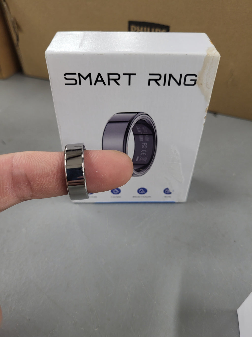 Mirlray Smart Ring for Women & Men, Smart Ring Health Tracker, Blood Oxygen & Heart Rate Monitor, Long Lasting Battery Sleep Ring, Waterproof Fitness Ring (Silver, 9)