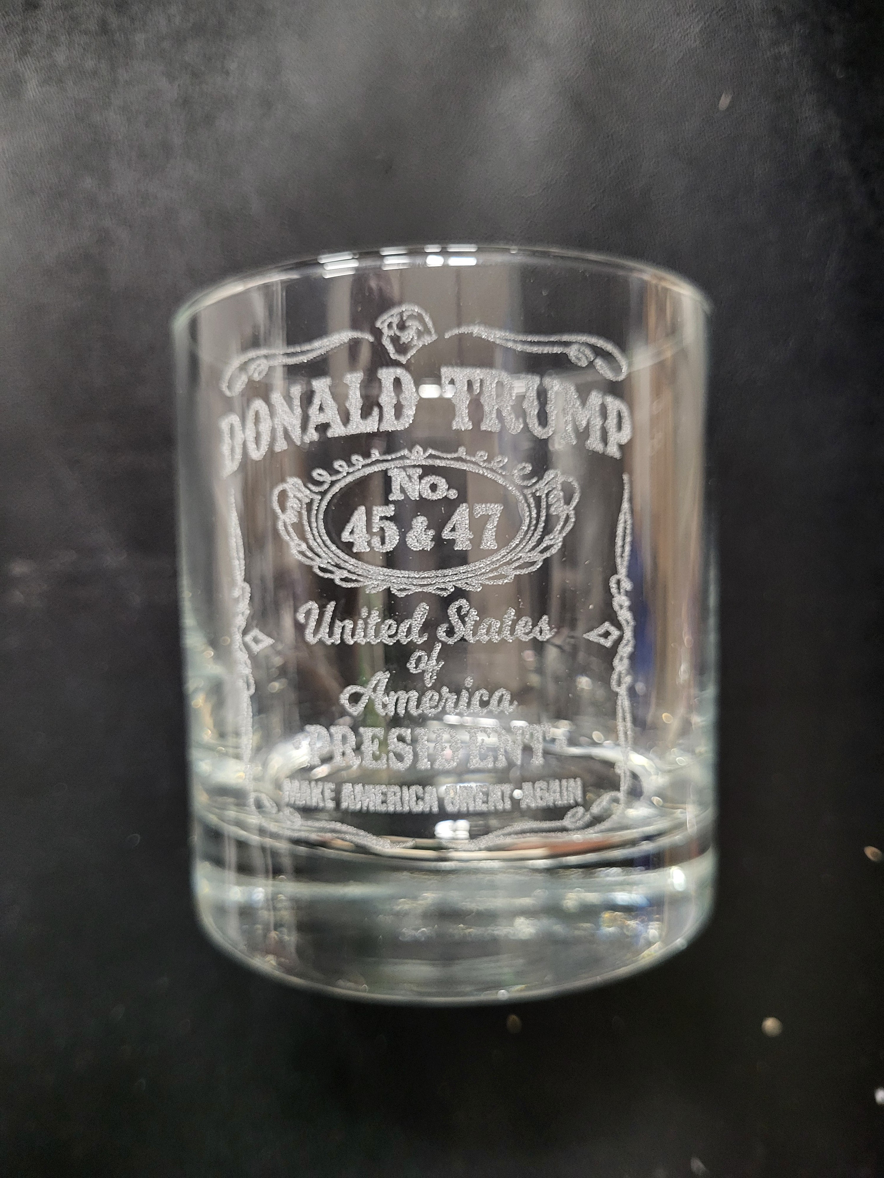 Donald Trump Whiskey Glass