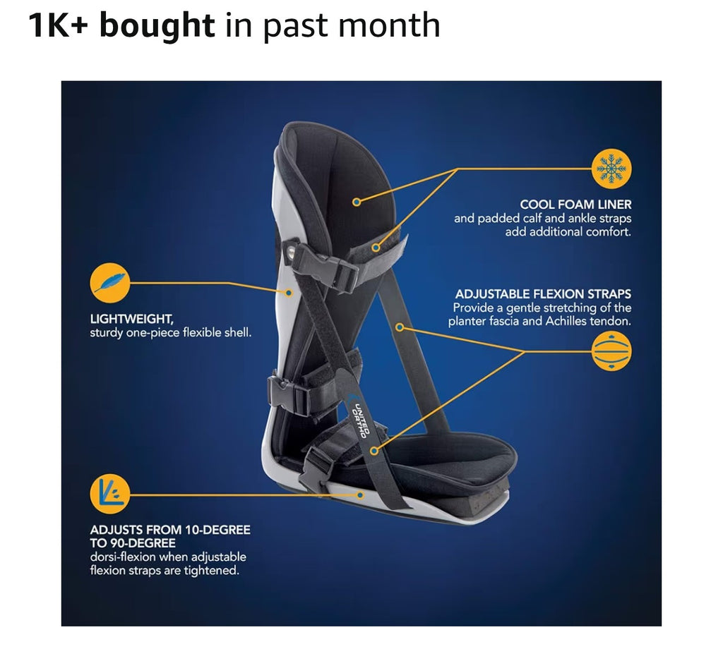 United Ortho Plantar Fasciitis Adjustable Leg Support Brace
