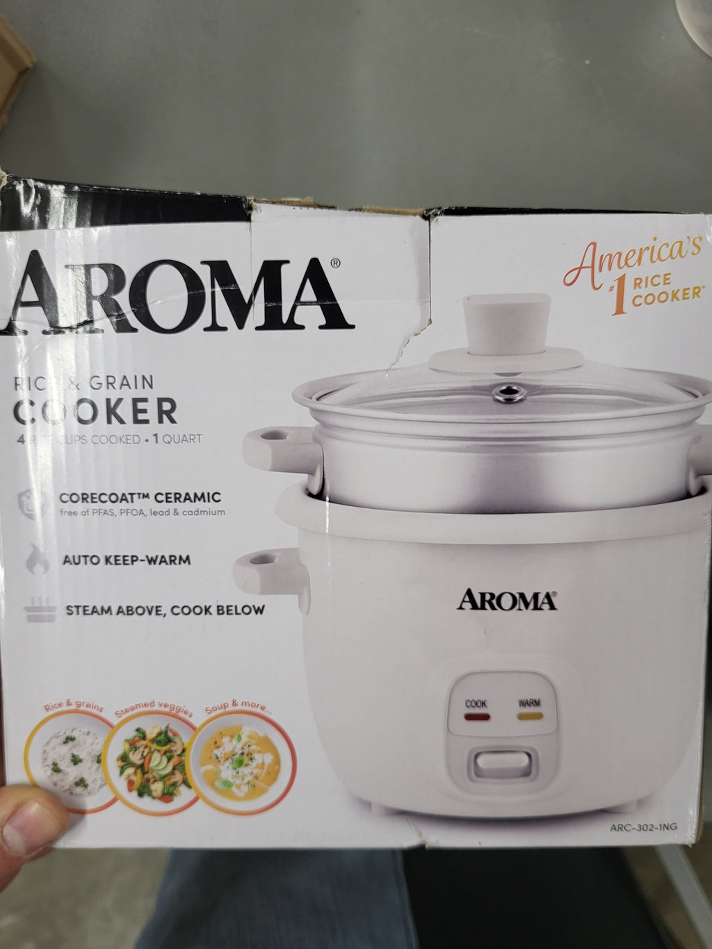 Aroma 1 Quart Rice & Grain Cooker