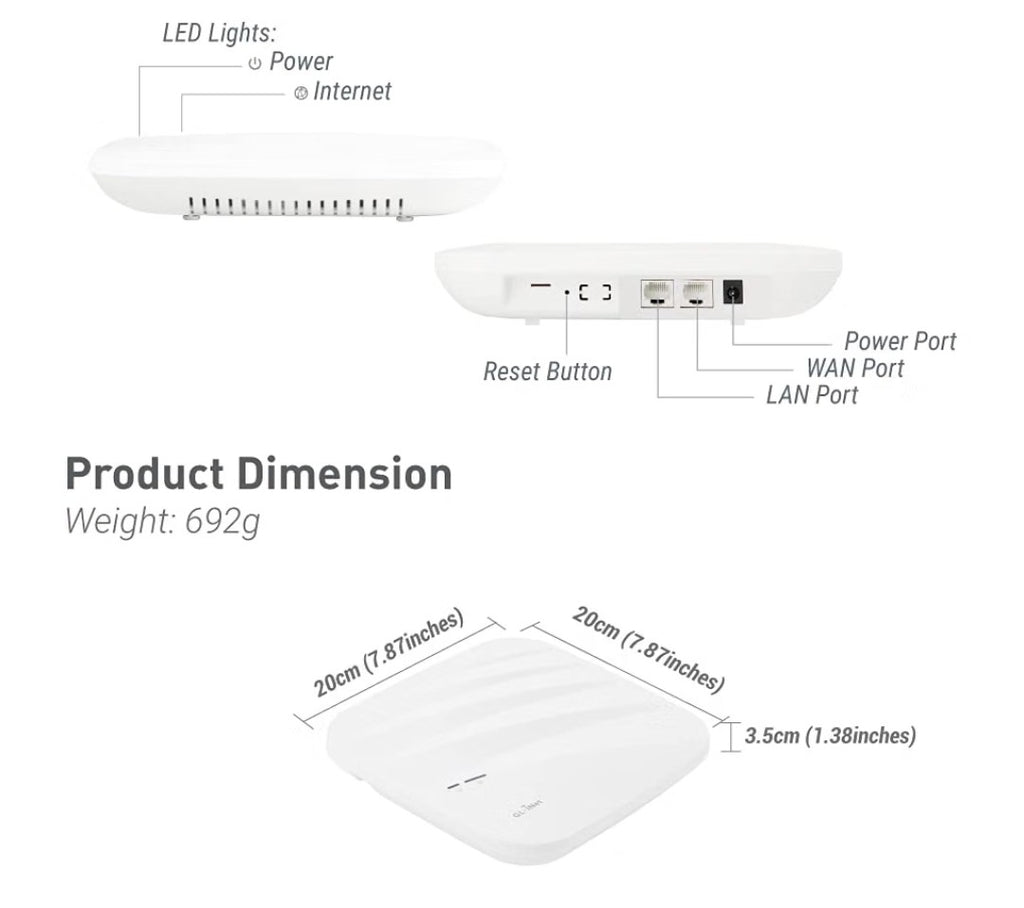 GL.iNet GL-AP1300 Dual Band Ceiling Wireless Access Point