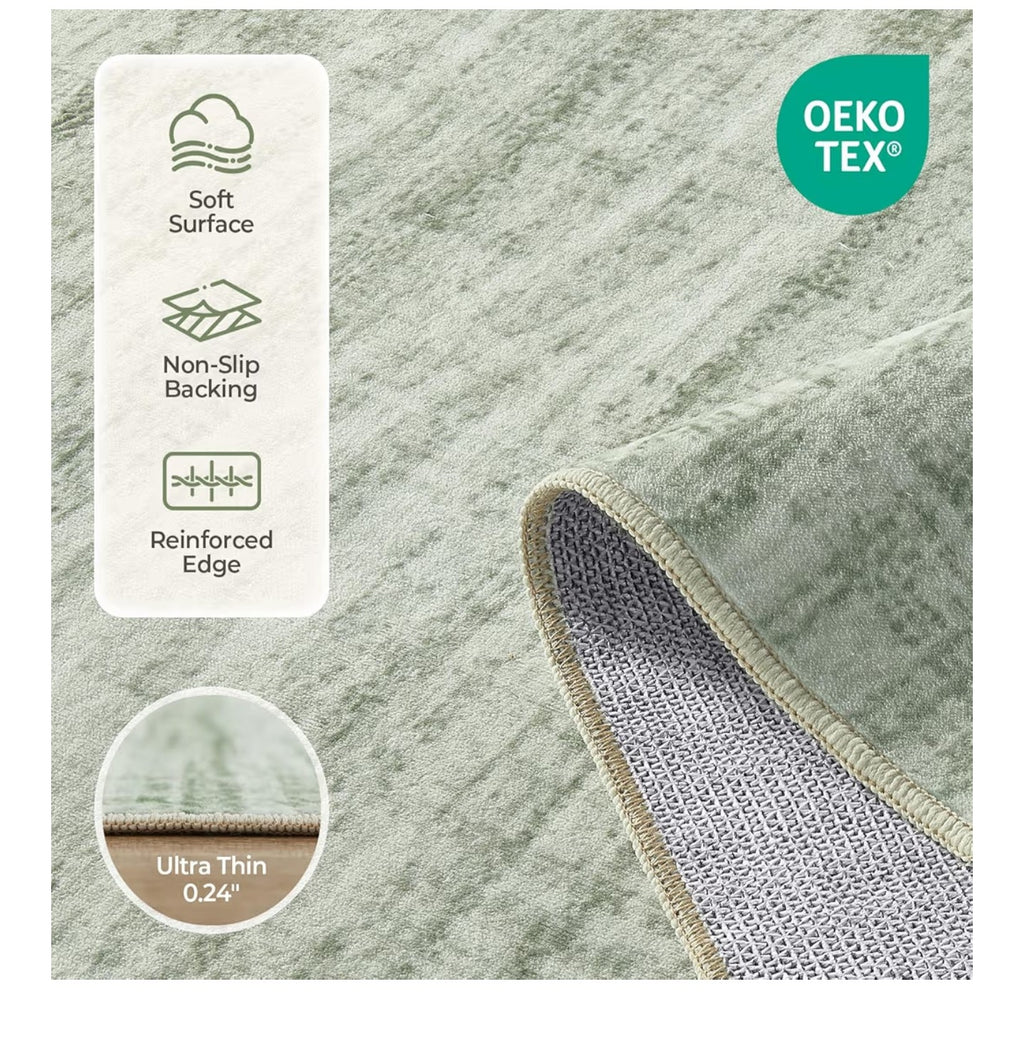 WITSHOCK 5x7 Area Rug for Living Room, Washable Rug