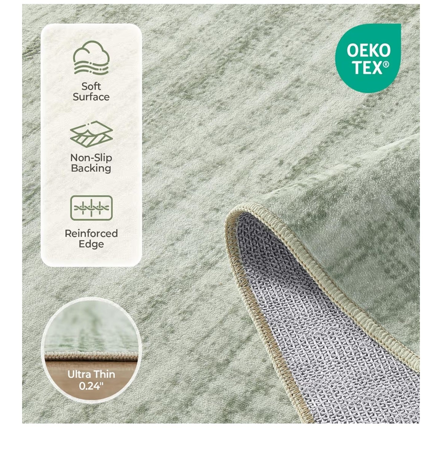 WITSHOCK 5x7 Area Rug for Living Room, Washable Rug