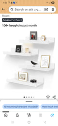 LaVie Home Floating Shelves for Wall Storage Set of 4, 15.6 Inch Picture Ledge Shelf.