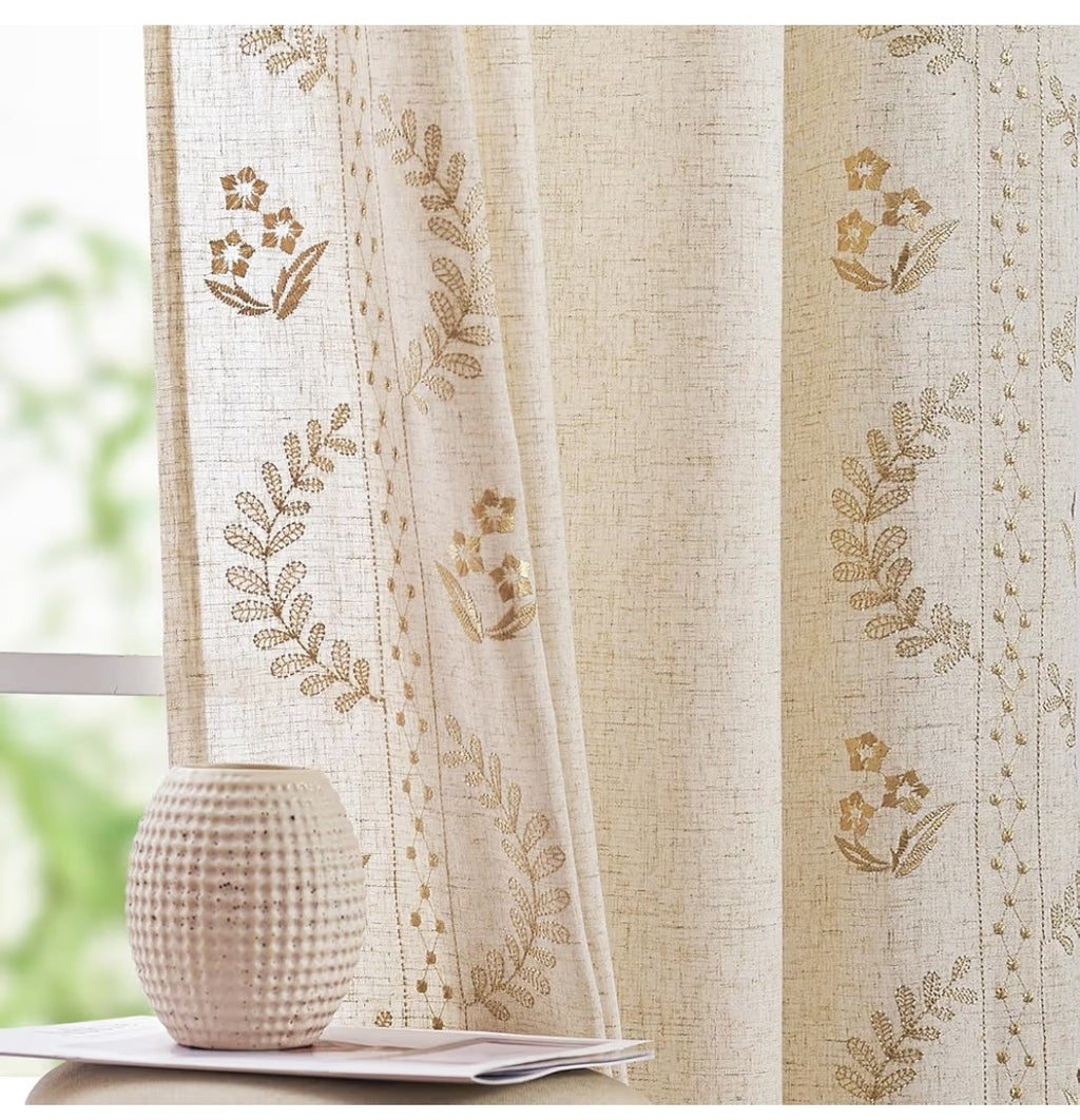 Melrose Linem Curtains 84in (2 pack)