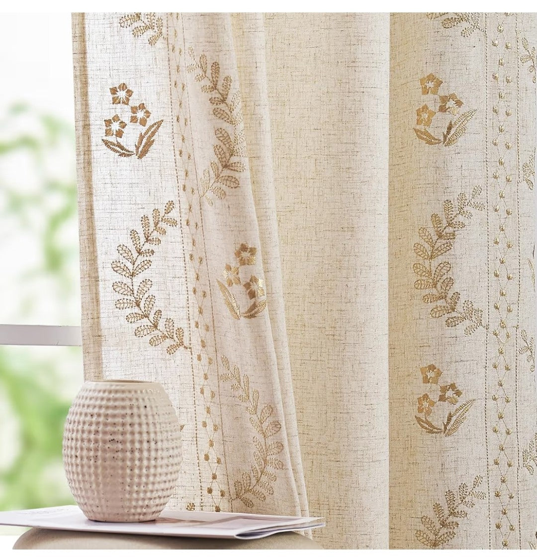 Melrose Linem Curtains 84in (2 pack)