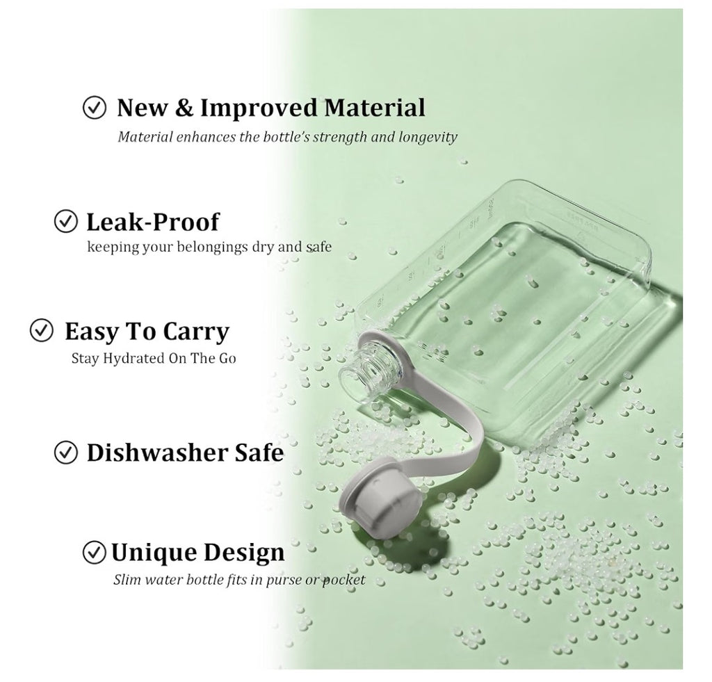 Transparent Square Water Bottle (500mL)
