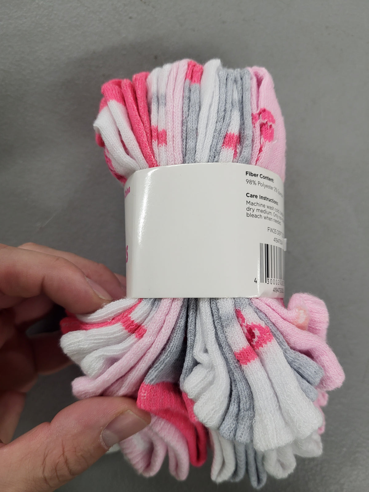 Girls Low Cut Socks, 10 Pairs (Shoe Size 10.5-4)
