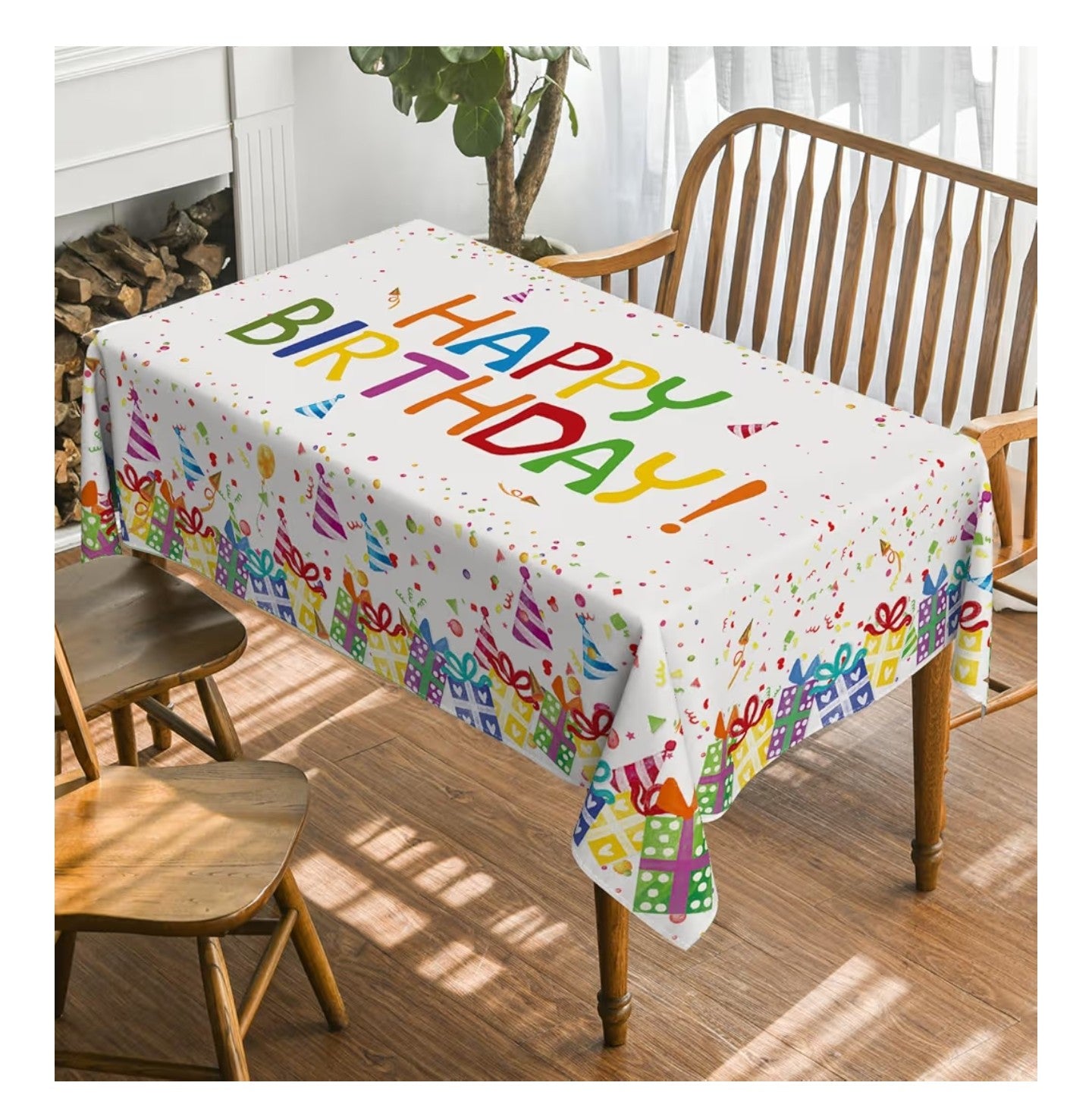Horaldaily Birthday Tablecloth 60x120 Inch Rectangular