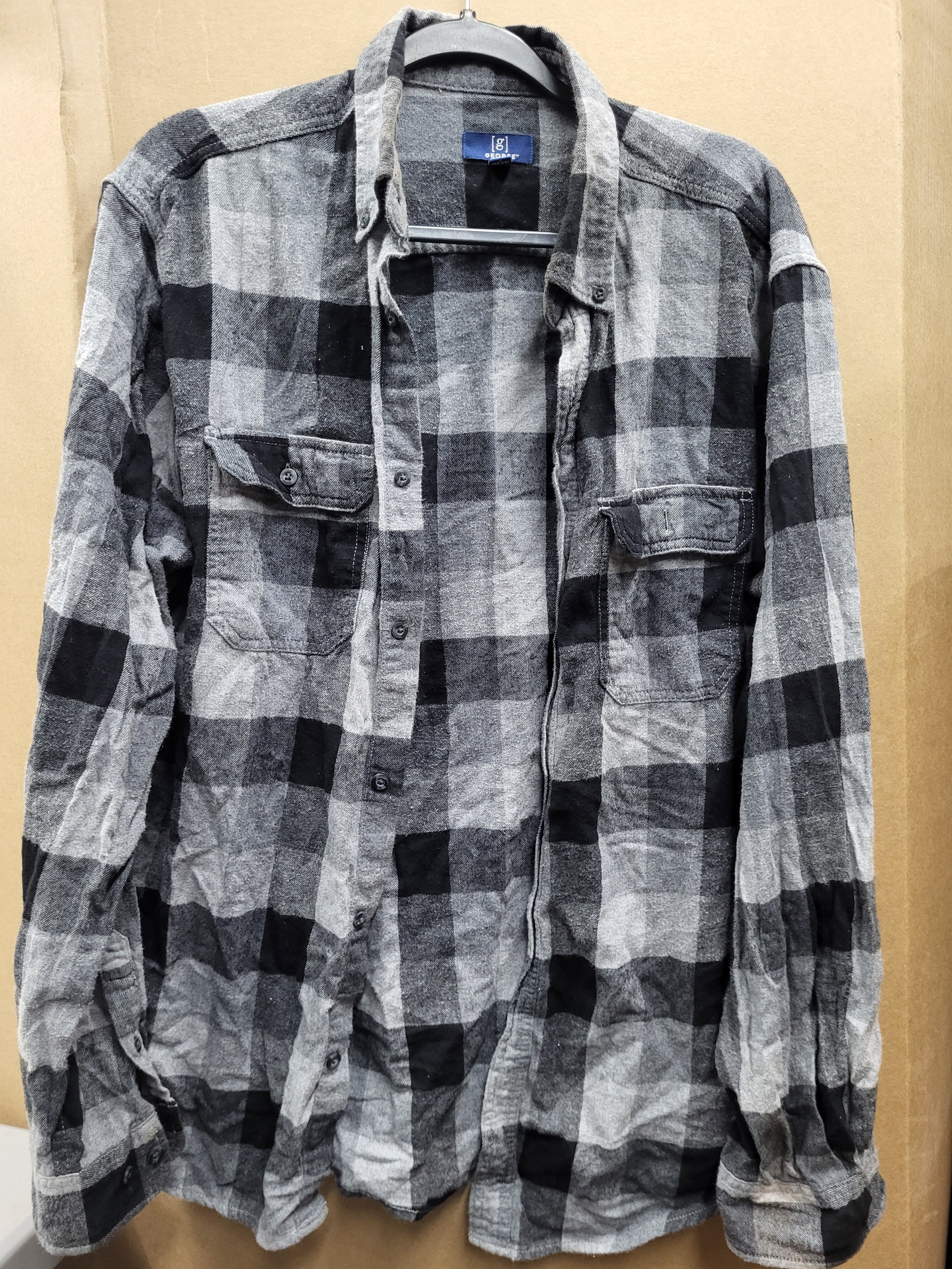 George long sleeve button up flannel