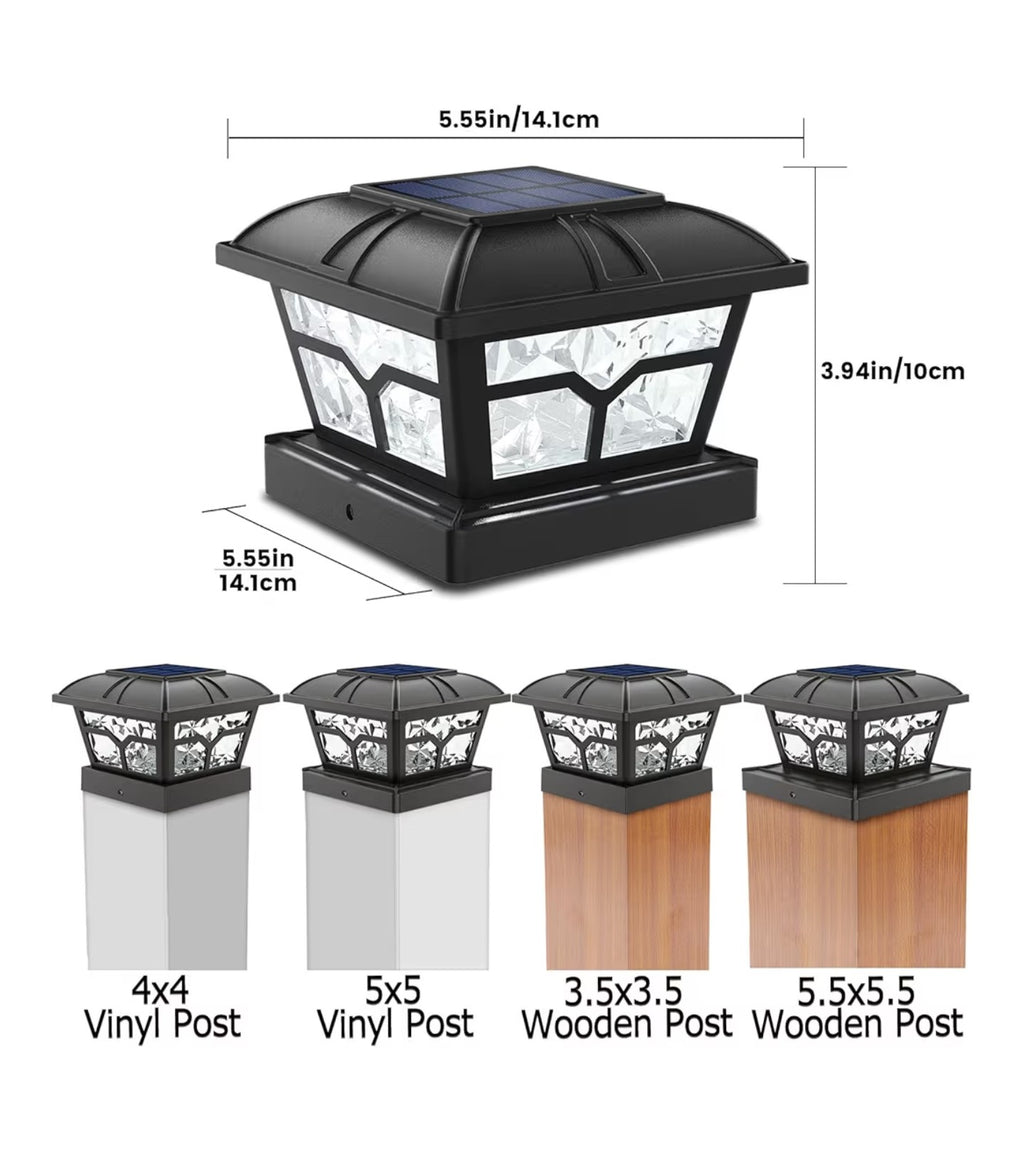 SIEDiNLAR Solar Post Cap Lights Outdoor 2 Color Modes