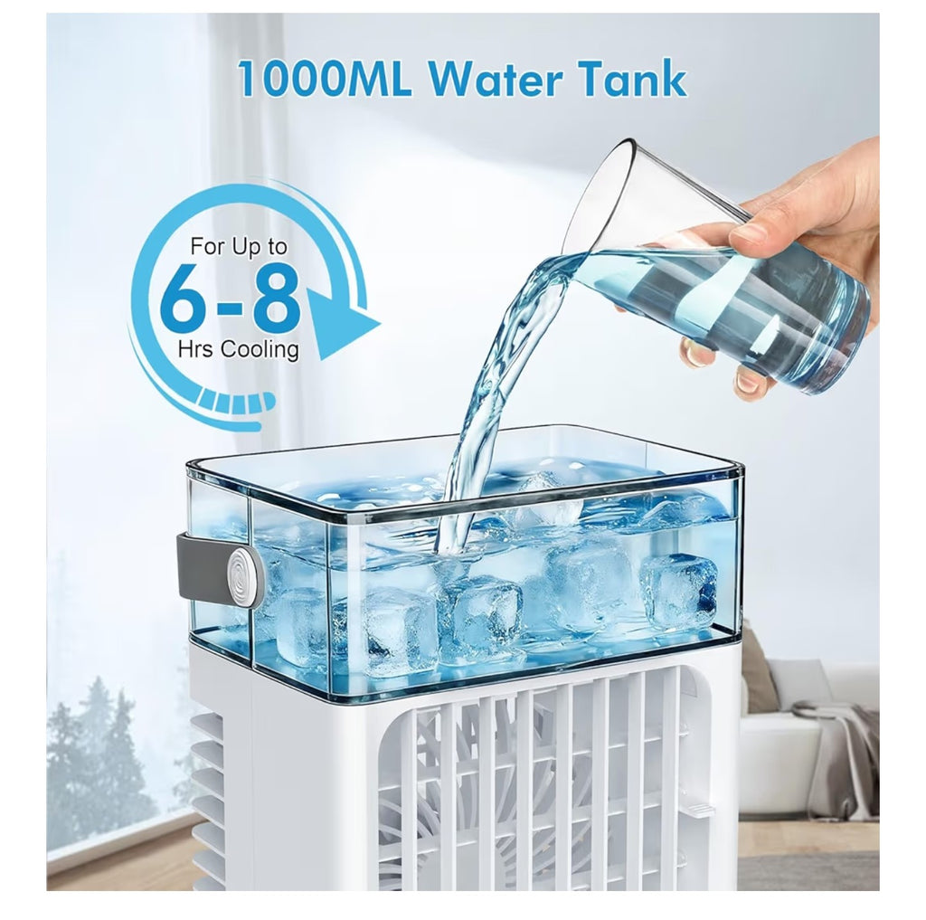 Portable Air Conditioners, 4-Speed Mini Air Conditioner, 3-in-1 Personal Cooling Fan,