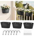 Hanging Flower Pots for Railing Fence 3 pieces
