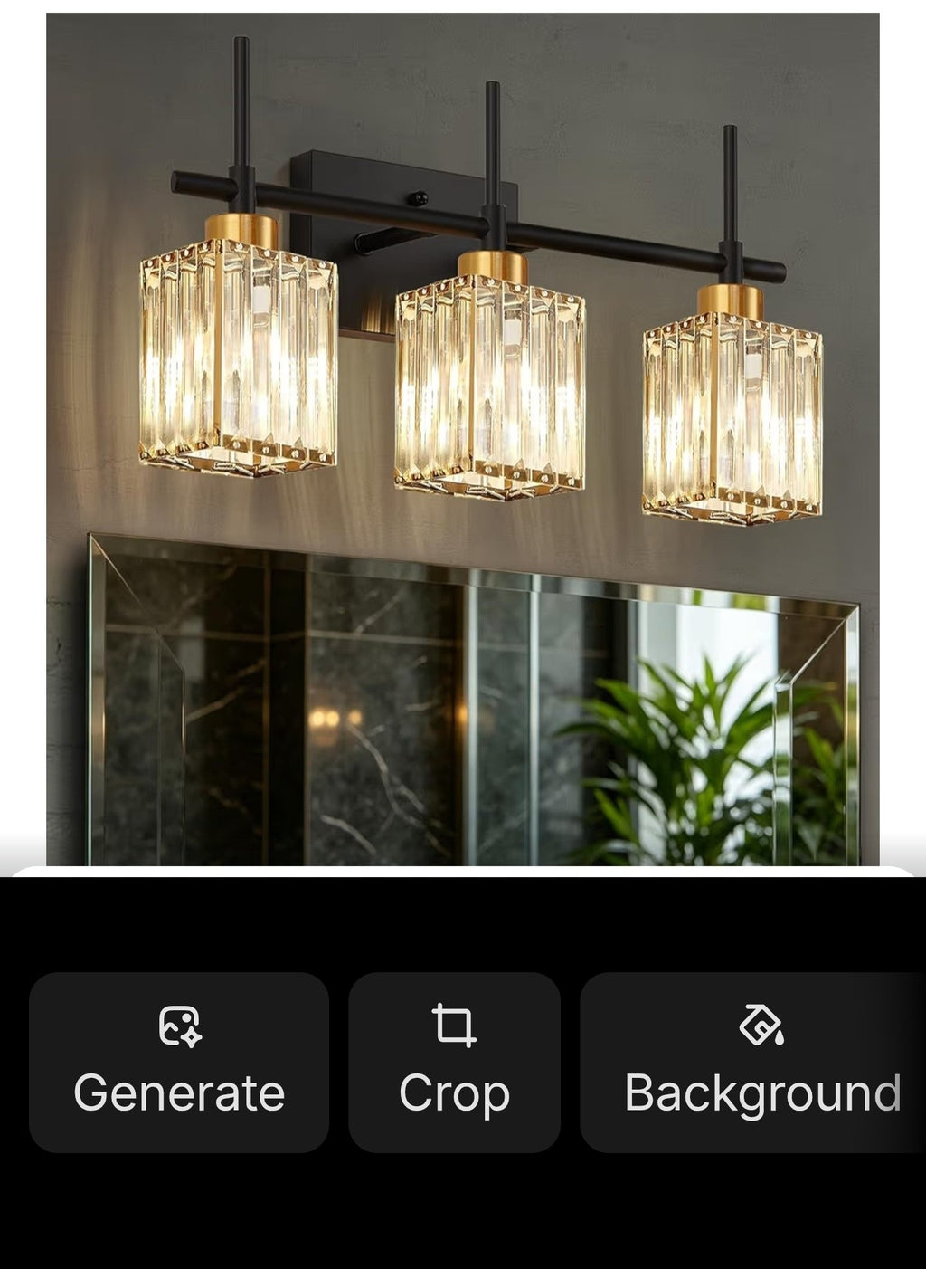 Torondo Modern Crystal 3-Light Vanity Lights for Bathroom