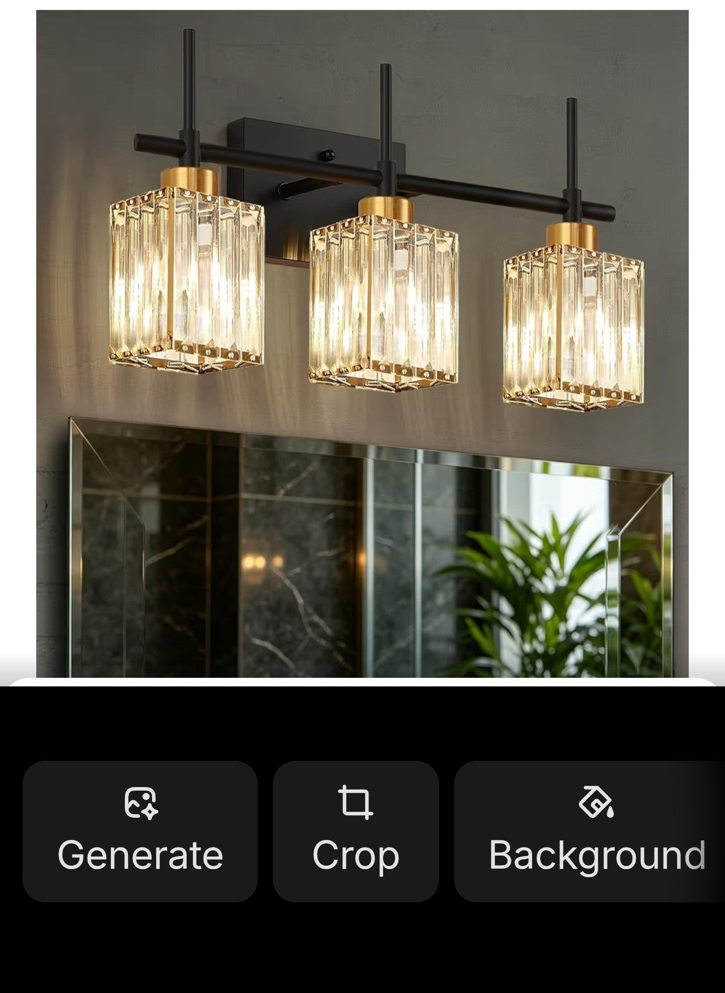 Torondo Modern Crystal 3-Light Vanity Lights for Bathroom