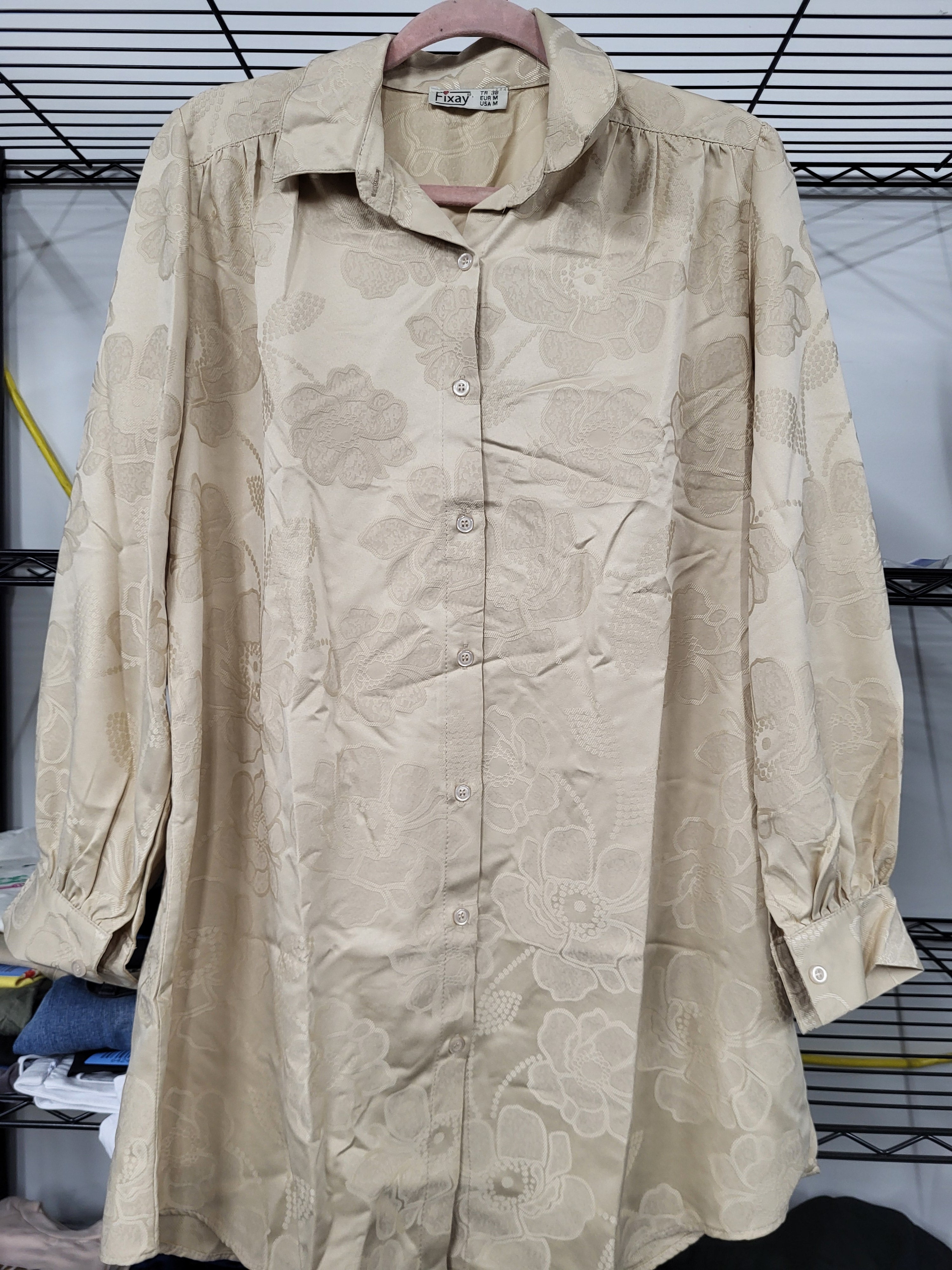 Long Sleeve Oversized Button Down Shirt (Medium)