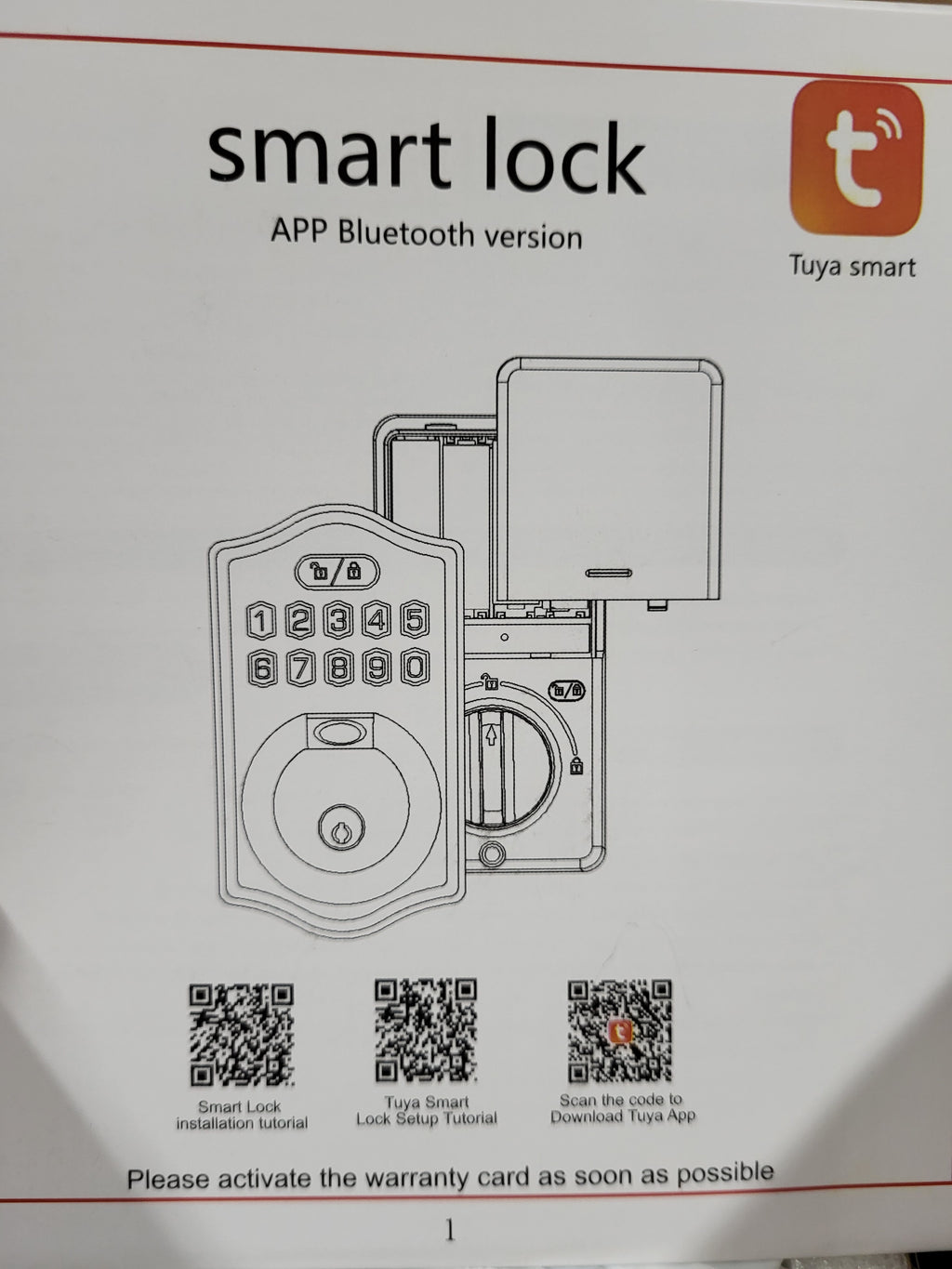 Tuya Smart Lock with Door Matching Door Knob