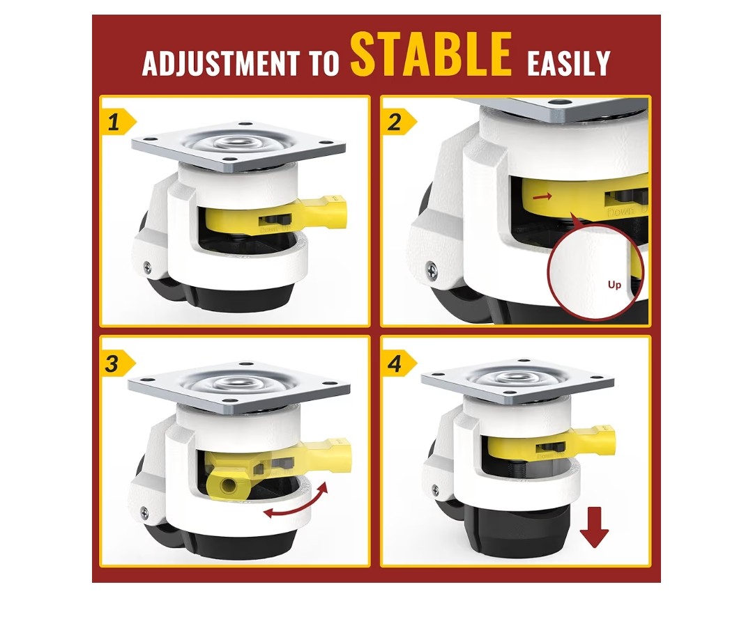 Holkie Leveling Casters 4 pack