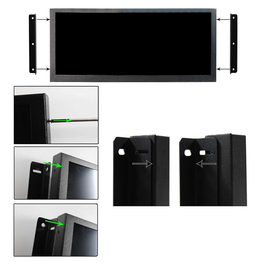 VSDISPLAY 12.3'' Portable IPS LCD Monitor 1920x720 Stretched Bar Display