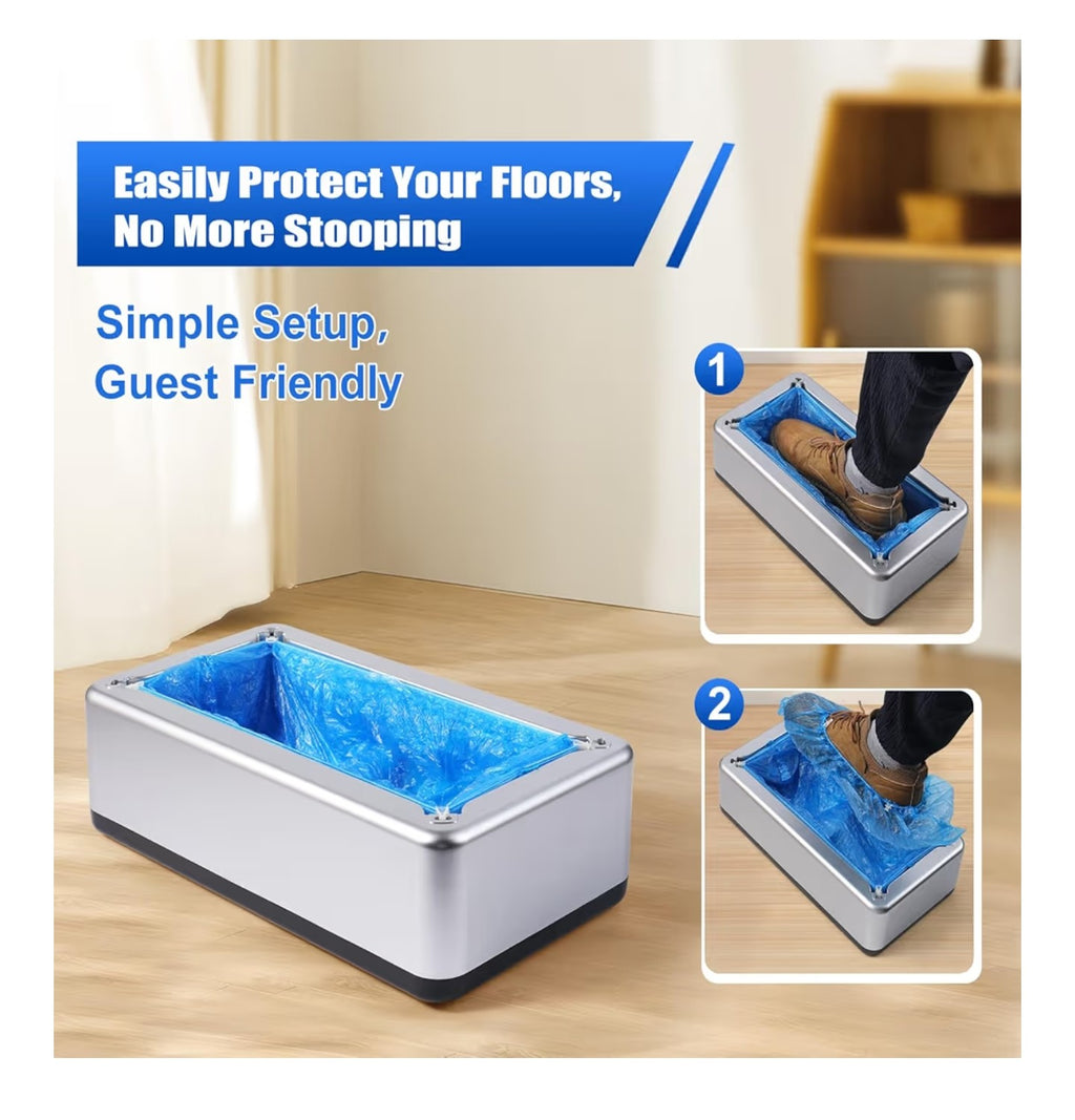 Shoe Covers Dispenser with 200pcs Shoe Cover Disposable Non Slip,