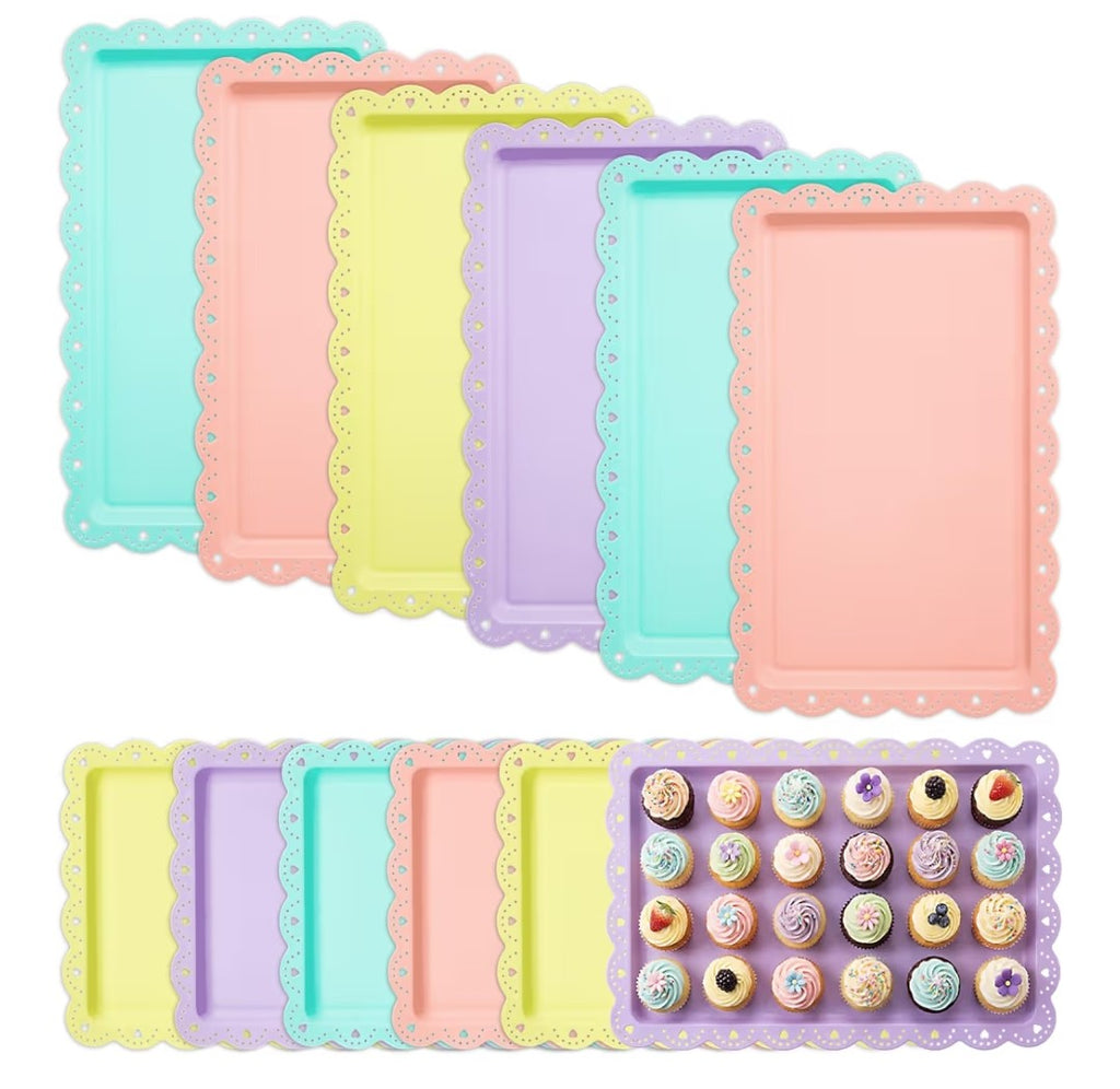 Plastic Serving Trays 12 pack