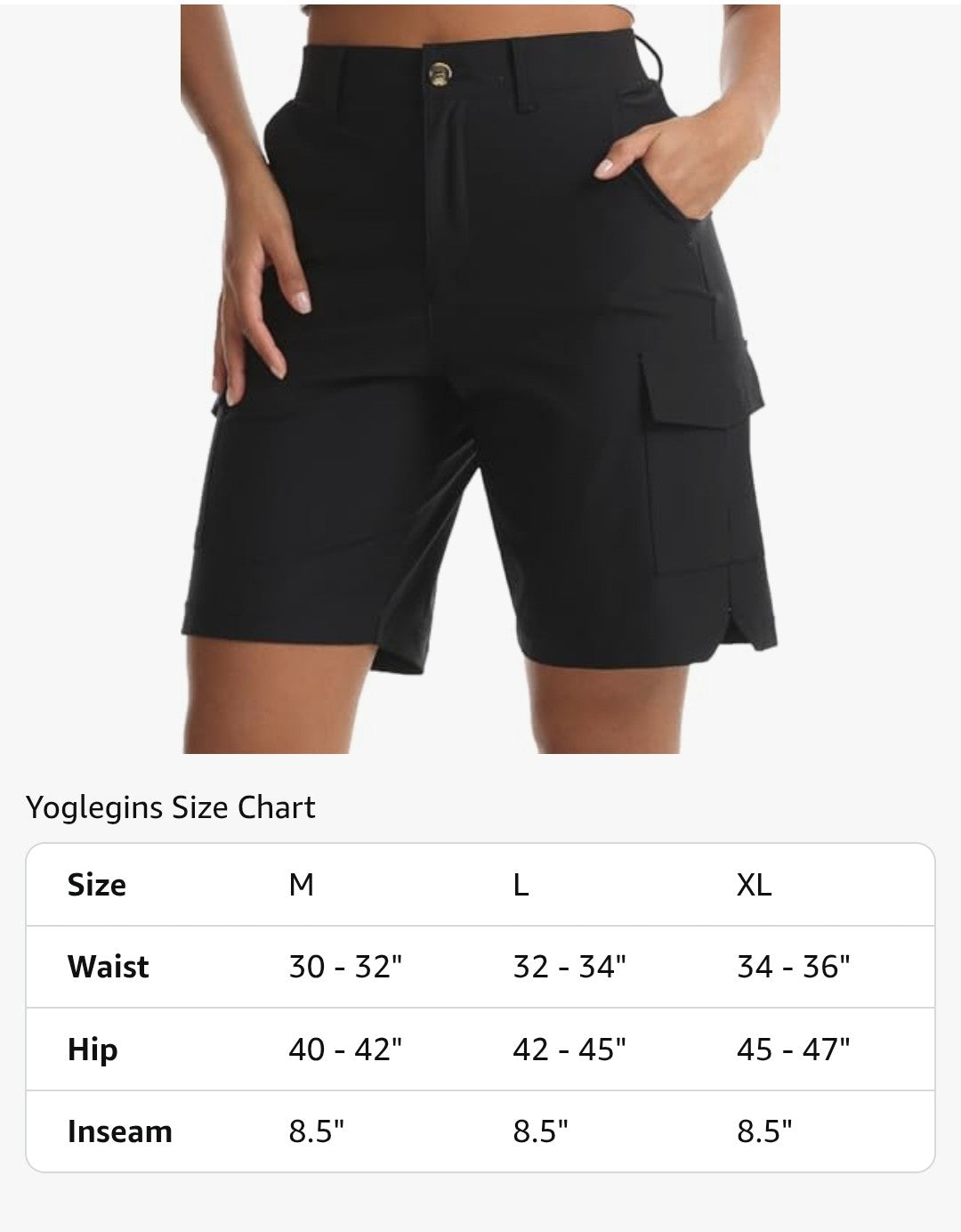 Women's hiking Cargo Shorts (Size Medium)
