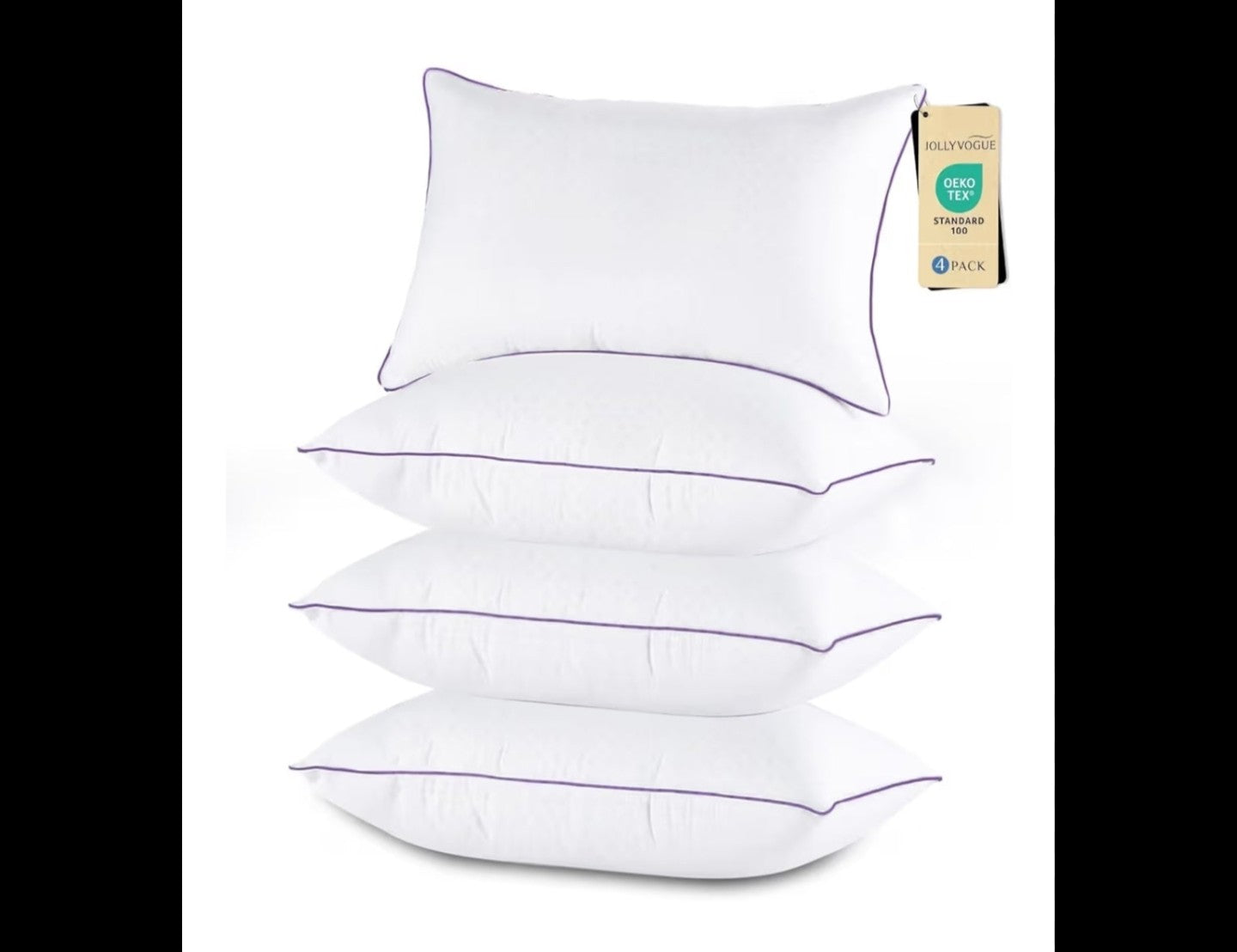 Jollyvogue Standard Size Pillows 4 pack
