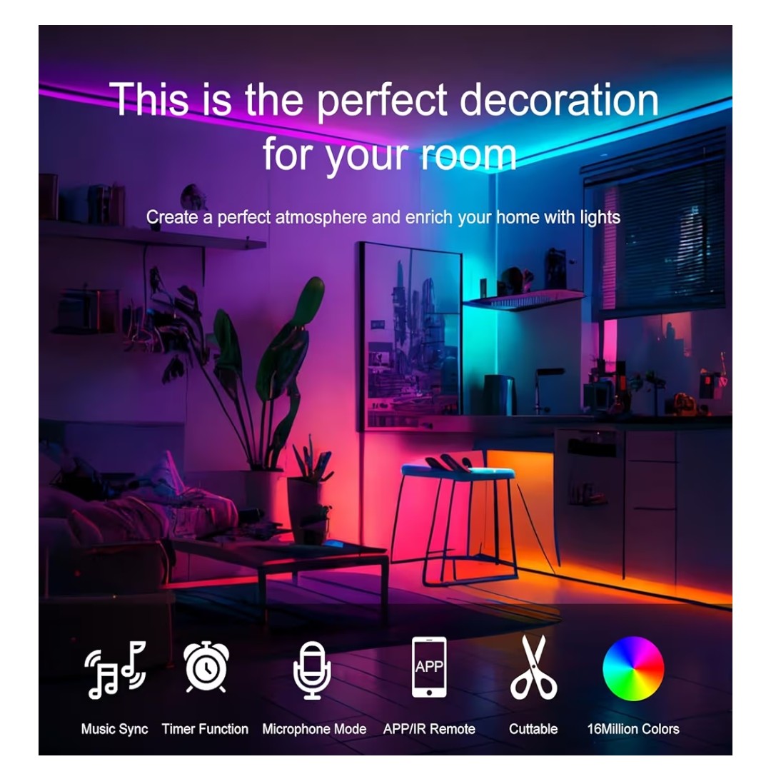 LED Strip Lights 100ft (2 pack)