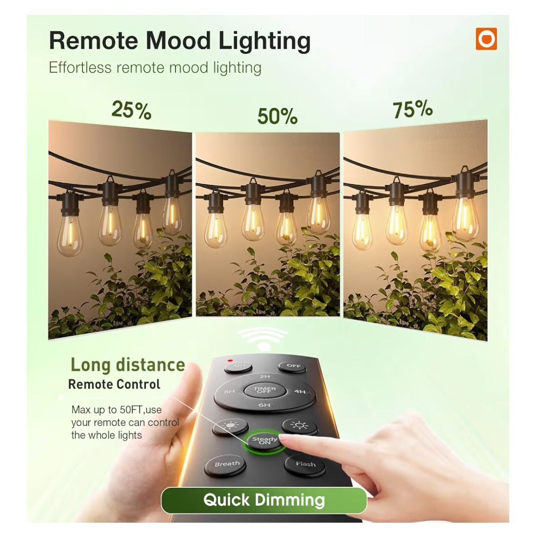 Addlon 100ft LED Outdoor String Lights