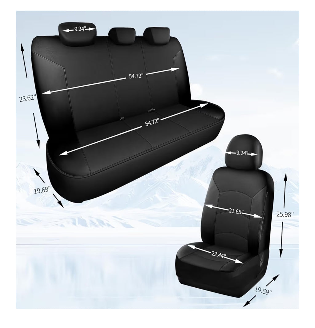 HChengkikz Car Seat Covers Full Set, Waterproof Neoprene Car Seat Covers.