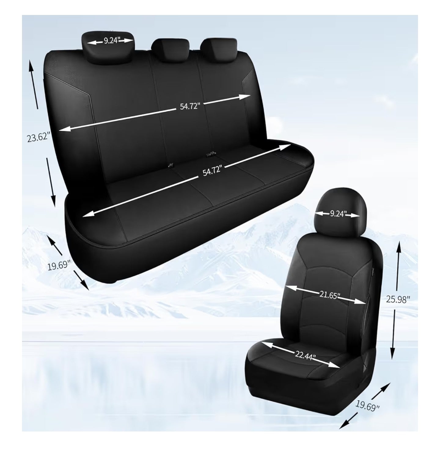HChengkikz Car Seat Covers Full Set, Waterproof Neoprene Car Seat Covers.