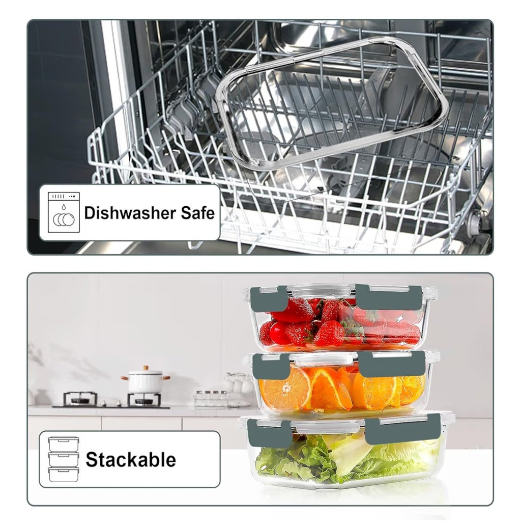 Verones Glass Meal Prep Containers 10 pack