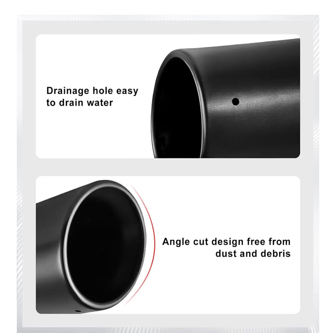 Powdercoat Black Exhaust Tip 3.5in Inlet