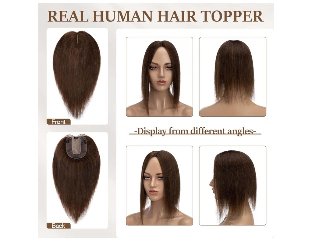 Rich Choices Hair Topper Medium Brown 10in