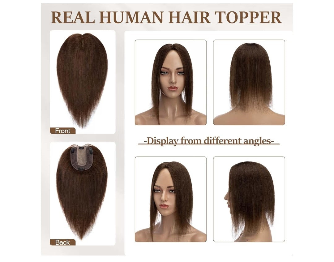 Rich Choices Hair Topper Medium Brown 10in
