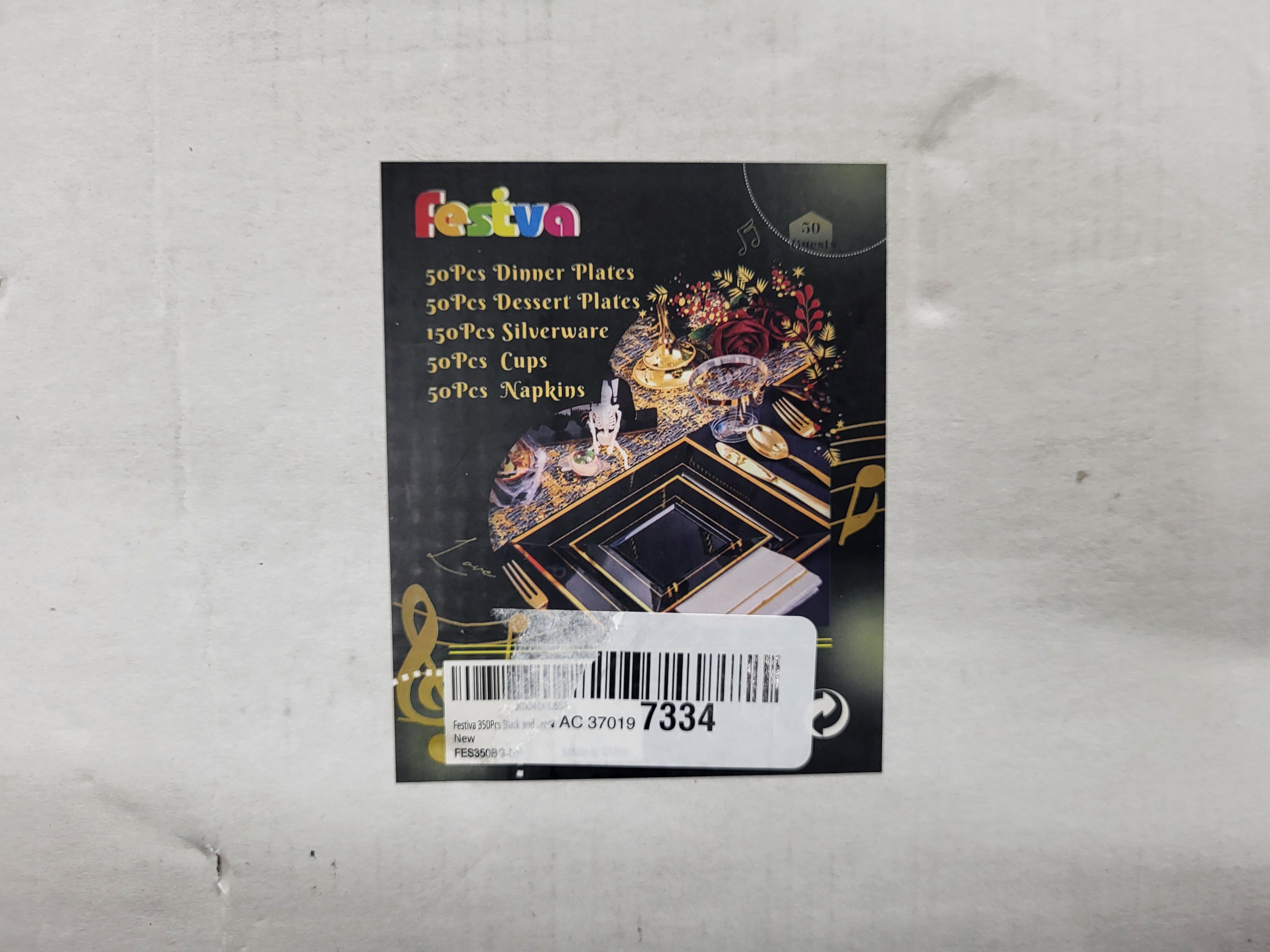 Festiva 350pc Disposable Plate Party Set