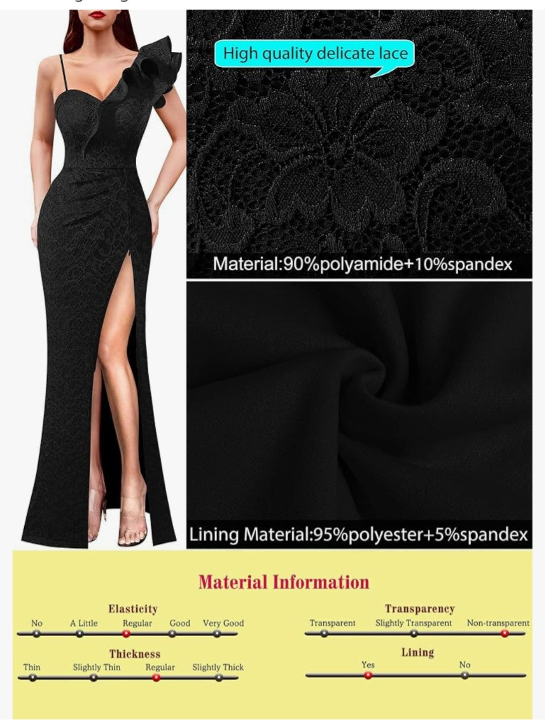 VFSHOW One Shoulder Strap Maxi Dress (Size Large)
