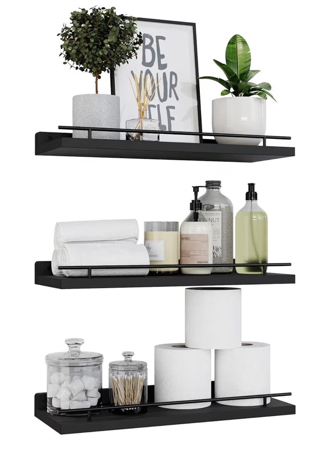 Floating Shelves set of 3 (Black)