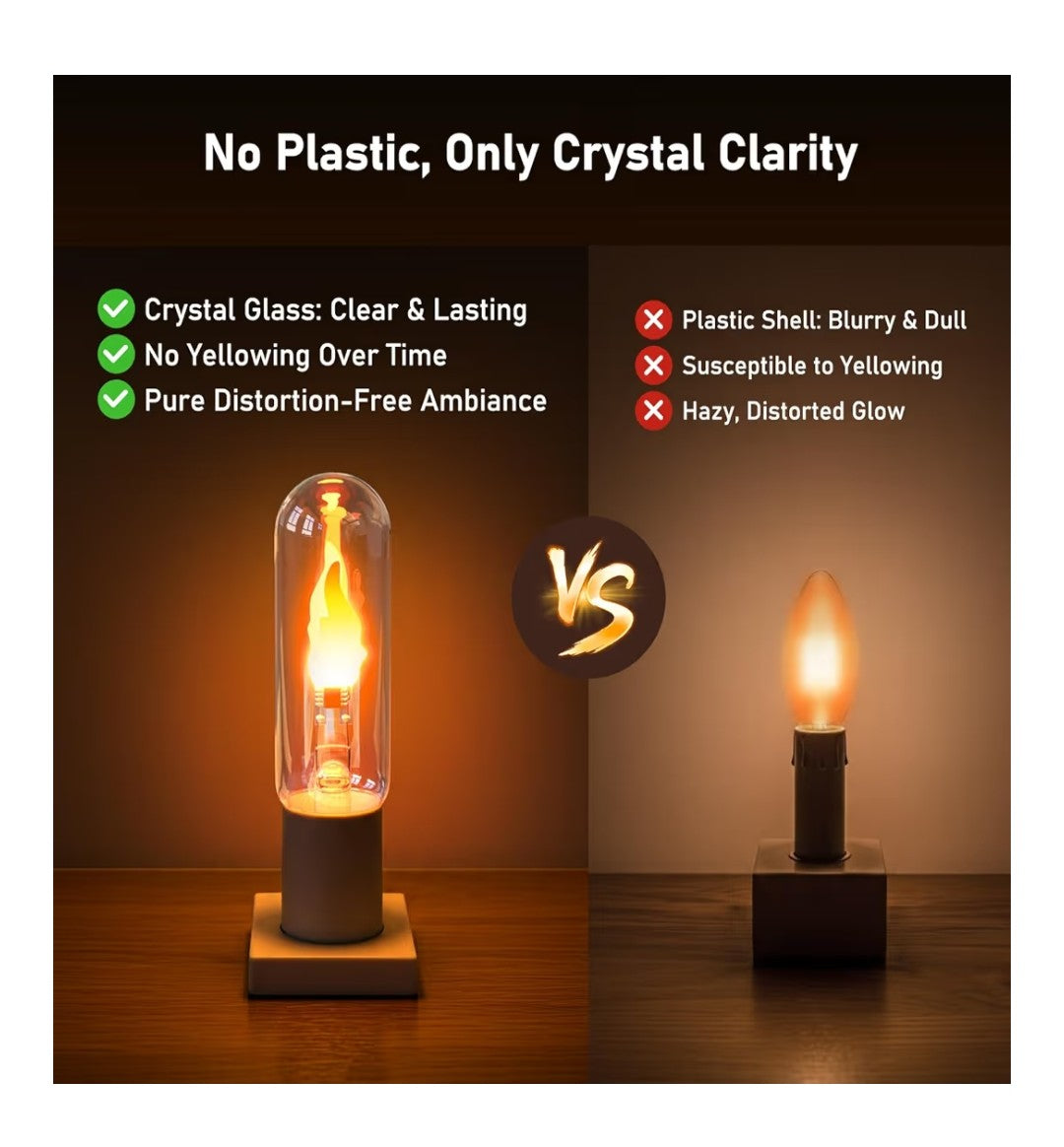 LEad Flame Bulb 4 pack