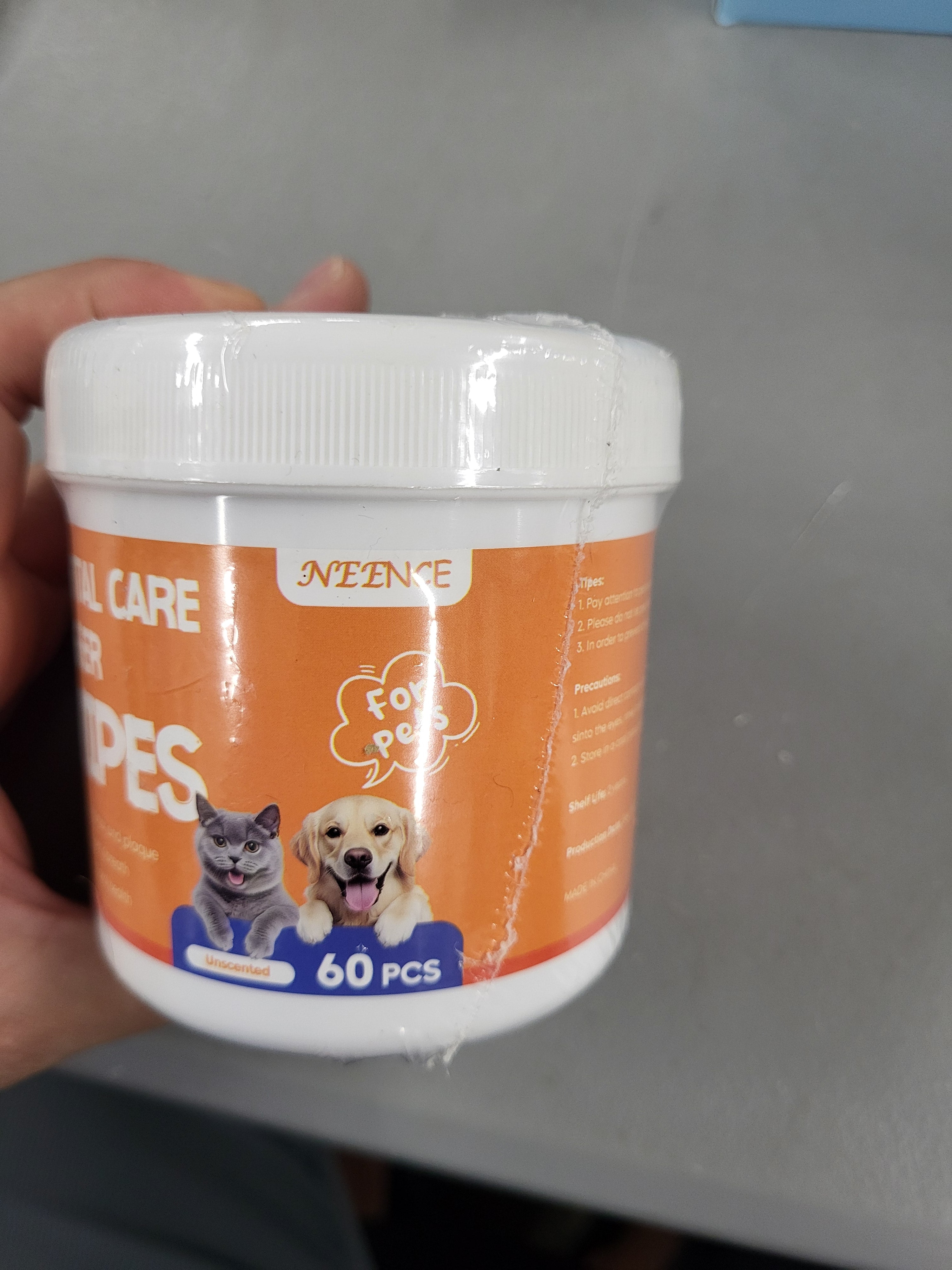 Neence Dental Care Finger Wipes for Pets (60 pieces)